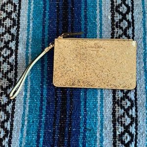 Gold Kate Spade wristlet